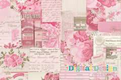 Seamless Pink Shabby Chic Digital Paper - CraftNest - Digital Crafting and Art