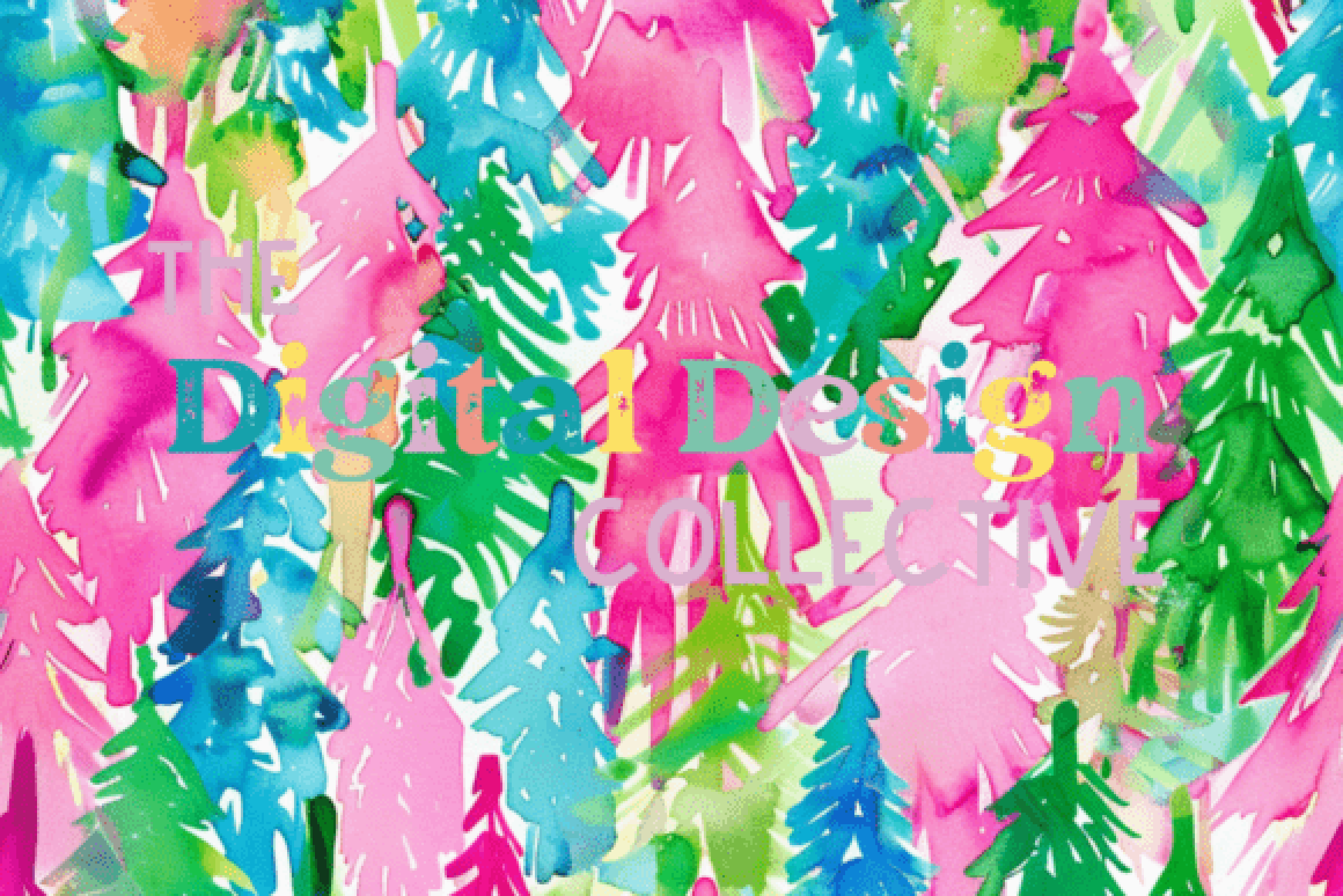 Preppy Lilly Inspired Christmas Seamless Digital Paper