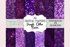 Seamless Purple Glitter Digital Paper - CraftNest - Digital Crafting and Art