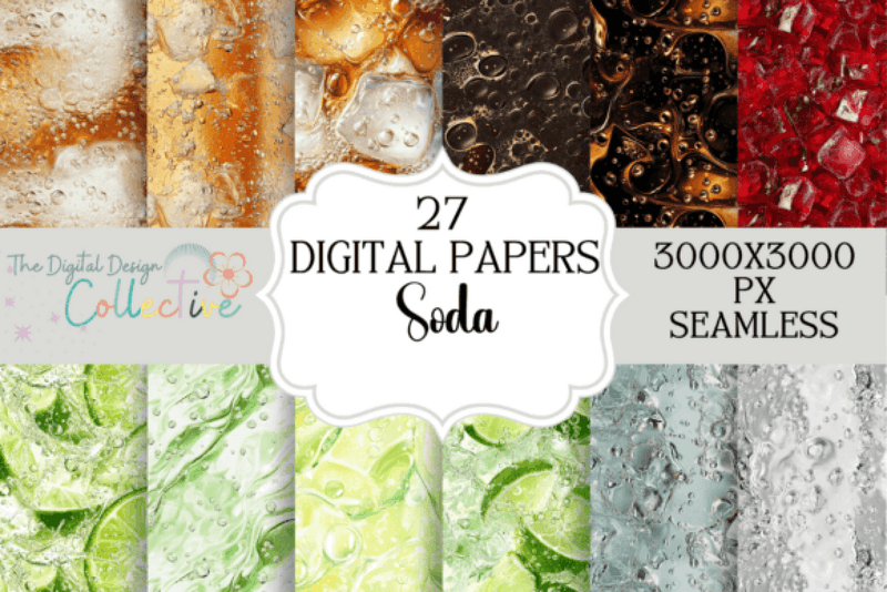 Seamless Soda Digital Paper - CraftNest - Digital Crafting and Art