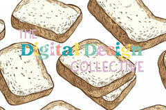 Seamless Sourdough Bread Digital Paper Design - CraftNest - Digital Crafting and Art