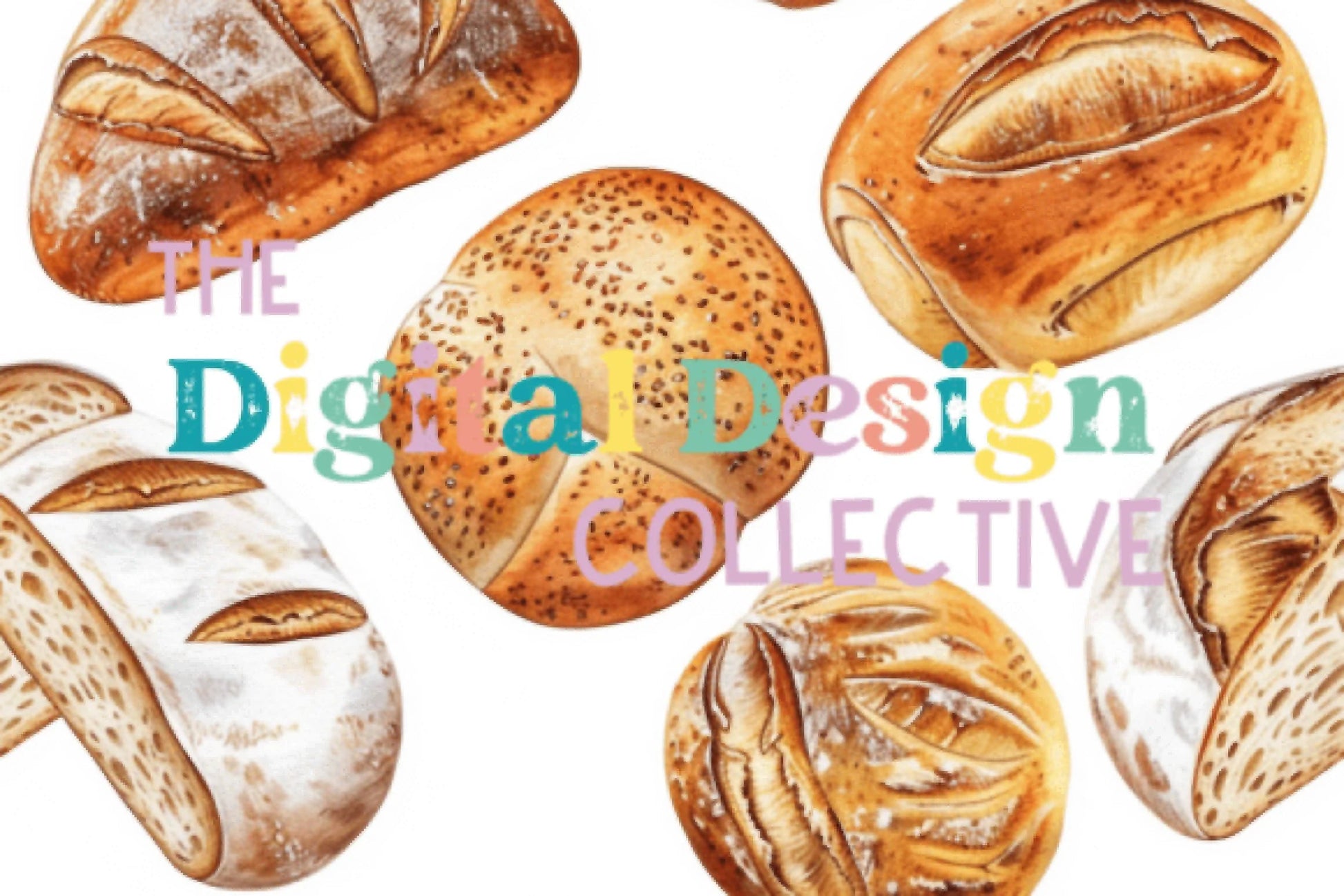 Seamless Sourdough Bread Digital Paper Design - CraftNest - Digital Crafting and Art