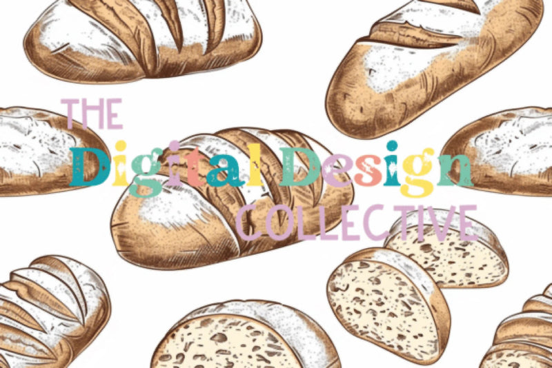 Seamless Sourdough Bread Digital Paper - CraftNest - Digital Crafting and Art