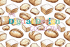 Seamless Sourdough Bread Digital Paper Design
