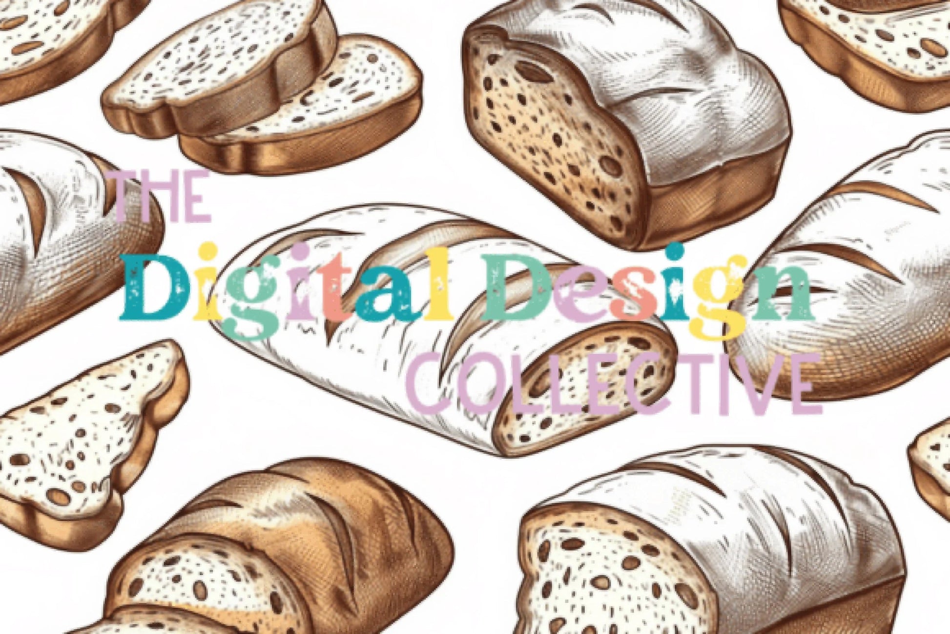 Seamless Sourdough Bread Digital Paper Design - CraftNest - Digital Crafting and Art