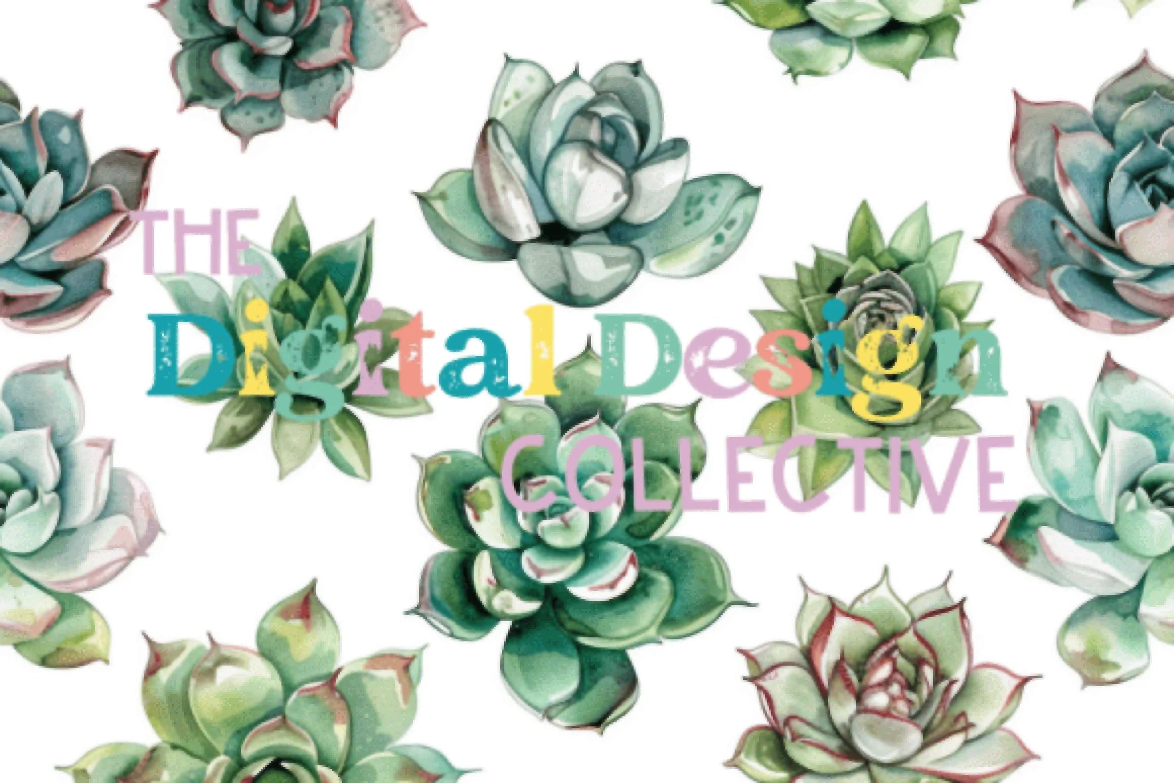 Seamless Succulent Digital Paper - CraftNest - Digital Crafting and Art