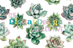 Seamless Succulent Digital Paper - CraftNest - Digital Crafting and Art