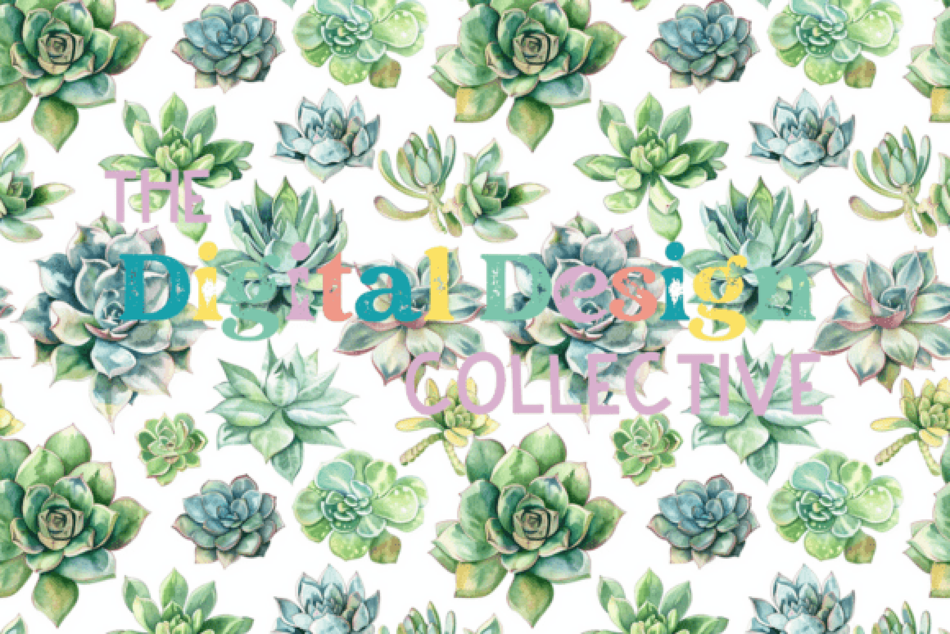 Seamless Succulent Digital Paper - CraftNest - Digital Crafting and Art