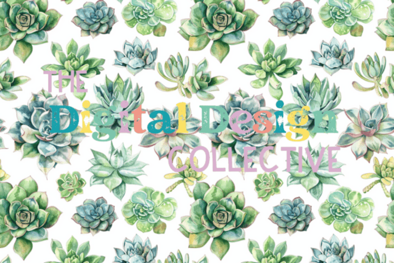 Seamless Succulent Digital Paper - CraftNest - Digital Crafting and Art