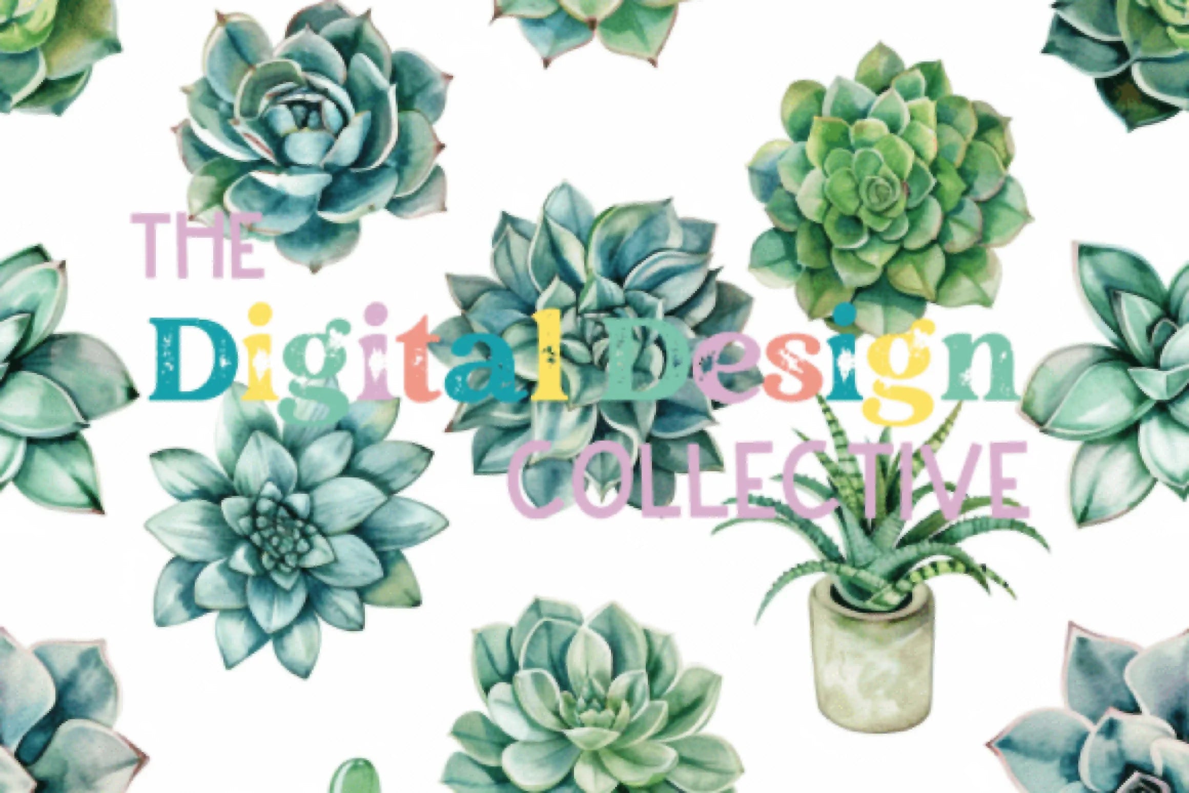 Seamless Succulent Digital Paper - CraftNest - Digital Crafting and Art