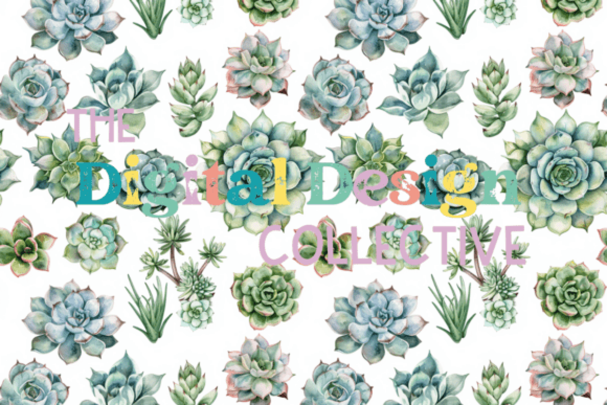 Seamless Succulent Digital Paper - CraftNest - Digital Crafting and Art