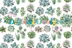 Seamless Succulent Digital Paper - CraftNest - Digital Crafting and Art