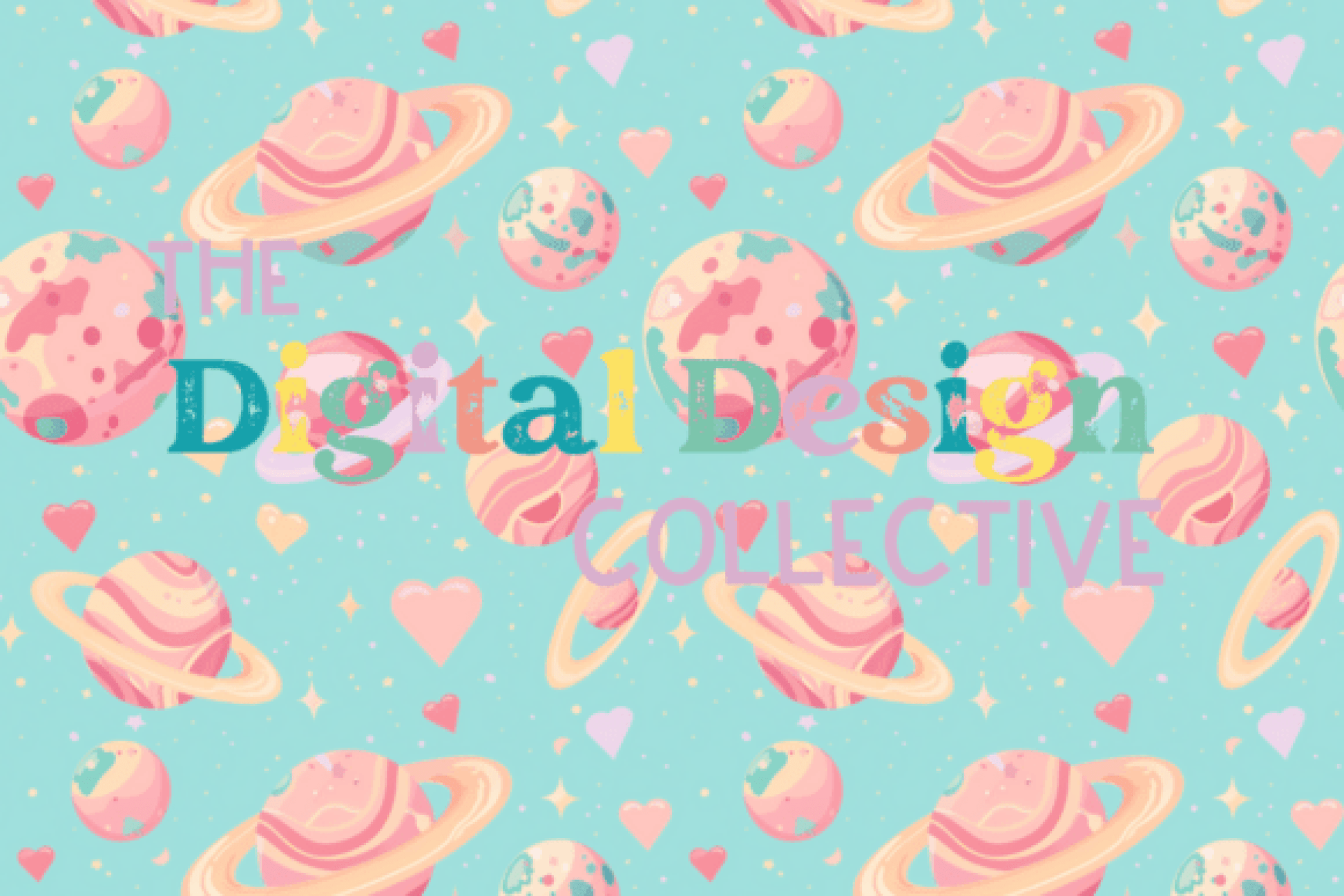 Seamless Sweet Space Design Pattern Digital Paper - CraftNest - Digital Crafting and Art