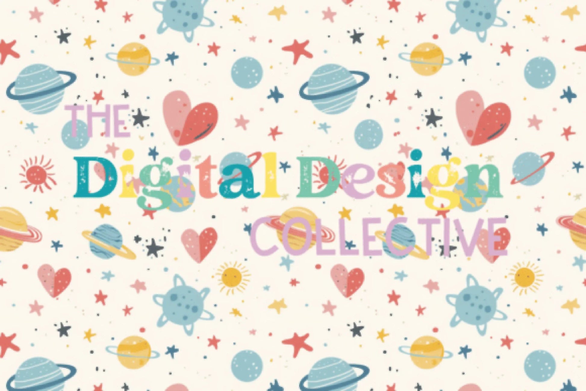 Seamless Sweet Space Design Digital Paper - CraftNest - Digital Crafting and Art