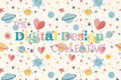 Seamless Sweet Space Design Digital Paper - CraftNest - Digital Crafting and Art