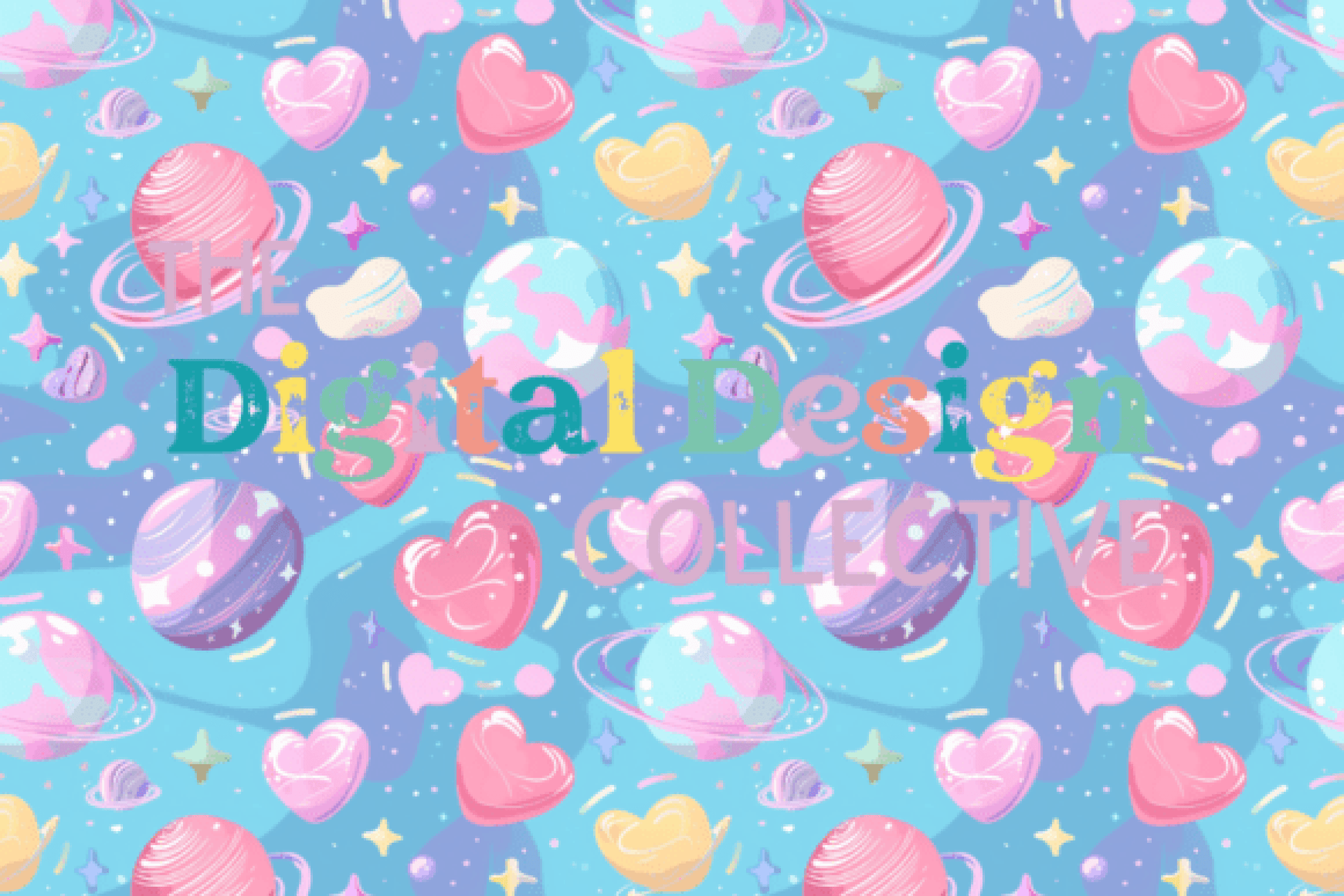 Seamless Sweet Space Design Collection - CraftNest - Digital Crafting and Art