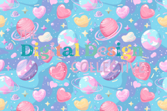 Seamless Sweet Space Design Collection - CraftNest - Digital Crafting and Art