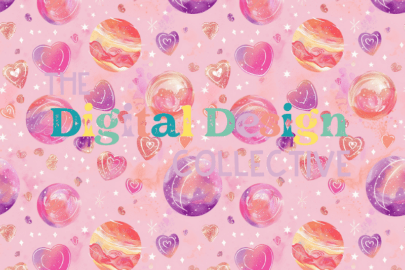 Seamless Sweet Space Design Collection - CraftNest - Digital Crafting and Art