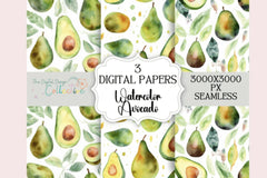 Seamless Avocado Patterns - CraftNest - Digital Crafting and Art