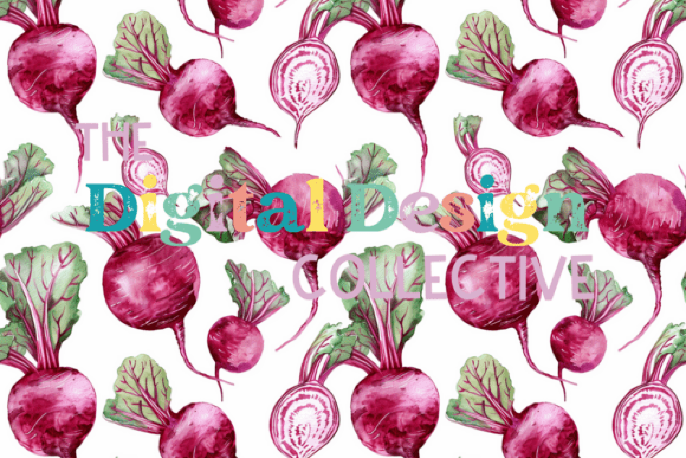 Seamless Garden Floral Design Digital Paper