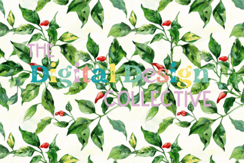 Seamless Garden Vegetable Digital Paper - CraftNest - Digital Crafting and Art