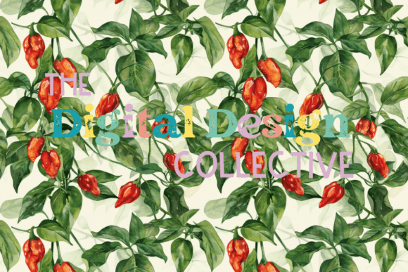 Seamless Garden Vegetable Digital Paper - CraftNest - Digital Crafting and Art