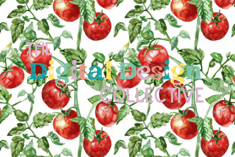 Seamless Garden Vegetable Digital Paper - CraftNest - Digital Crafting and Art
