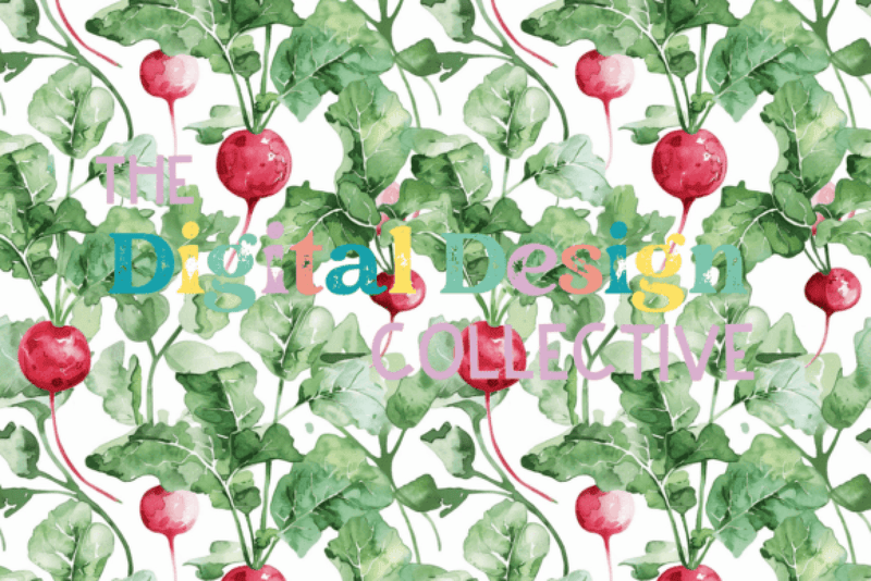 Seamless Garden Vegetable Digital Paper - CraftNest - Digital Crafting and Art