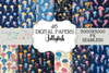 Seamless Jellyfish Patterns Collection