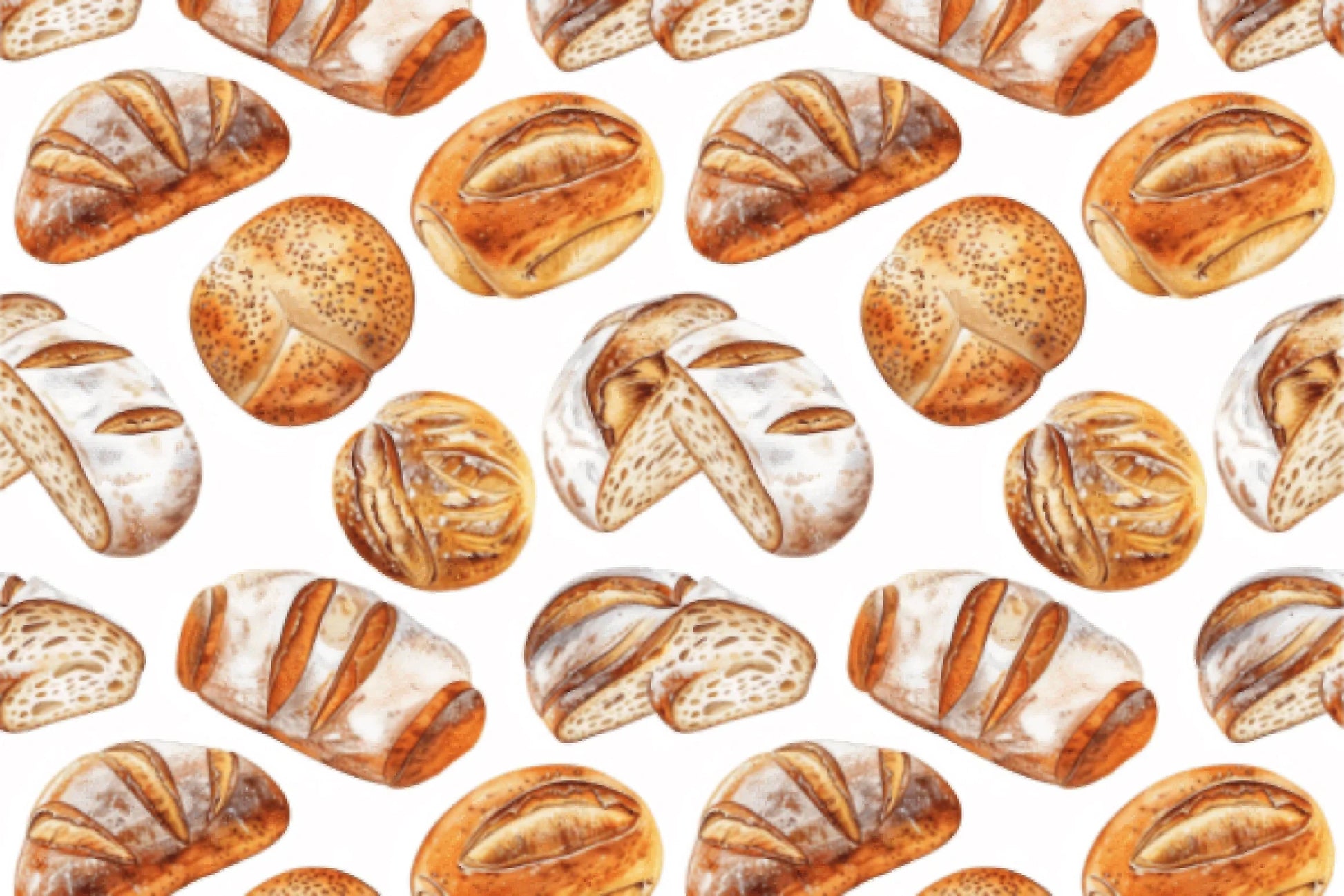 Seamless Sourdough Bread Digital Paper - CraftNest - Digital Crafting and Art