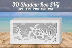 Seaturtle Underwater Scene Shadow Box SVG Bundle - CraftNest - Digital Crafting and Art