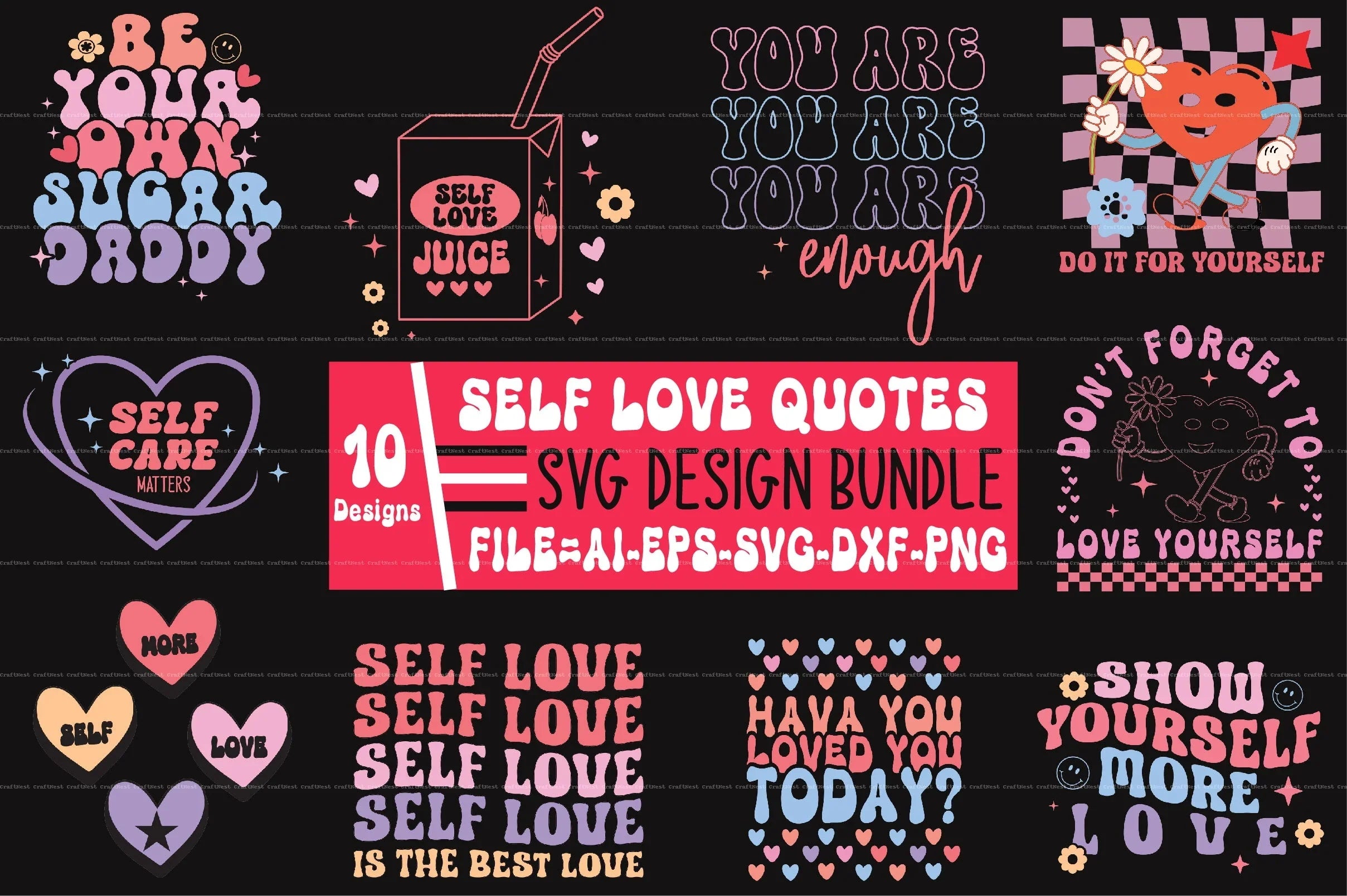Self Love Quote SVG Bundle