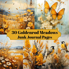 Goldenrod Meadows Junk Journal Pages - CraftNest