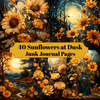 Sunflowers At Dusk Junk Journal Pages