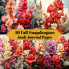 Fall Snapdragons Junk Journal Pages
