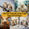 Cute Arctic Animals Junk Journal Pages