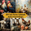 Cute Farm Animals Junk Journal Pages