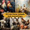 Cute Farm Animals Junk Journal Pages