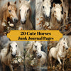 Cute Horses Junk Journal Pages