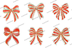 Coquette Christmas Bow Brushstroke Clipart Bundle - CraftNest - Digital Crafting and Art