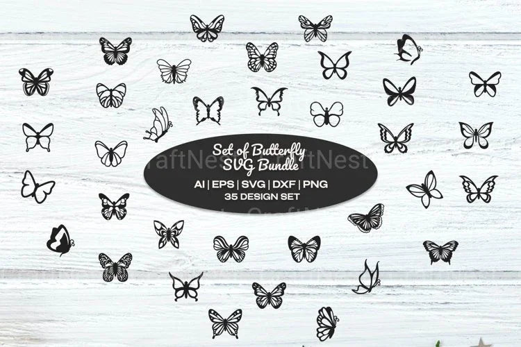 Butterfly SVG Bundle - CraftNest - Digital Crafting and Art