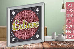 Shadow Box Merry Christmas Layered Papercut SVG Bundle - CraftNest - Digital Crafting and Art