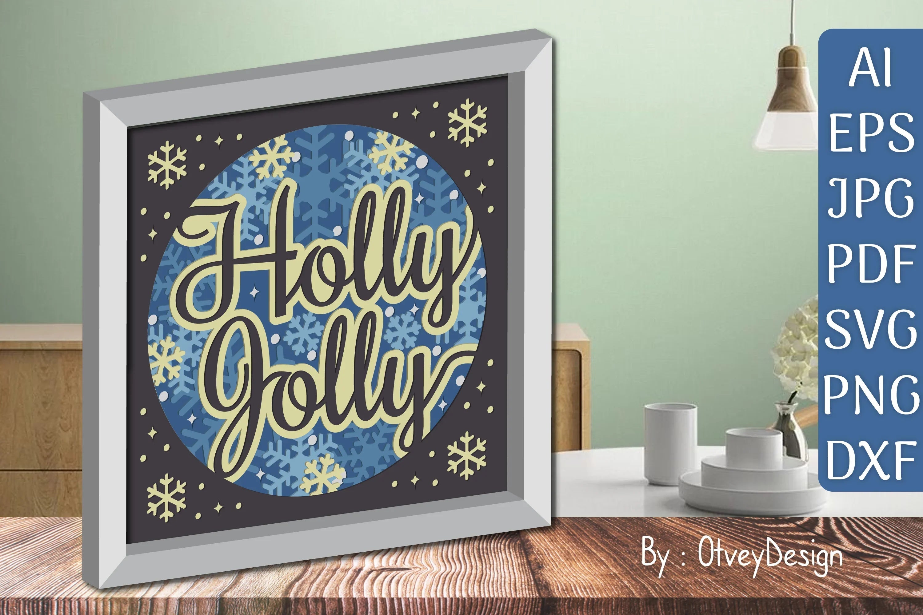 Shadow Box Merry Christmas Layered Papercut SVG Bundle - CraftNest - Digital Crafting and Art