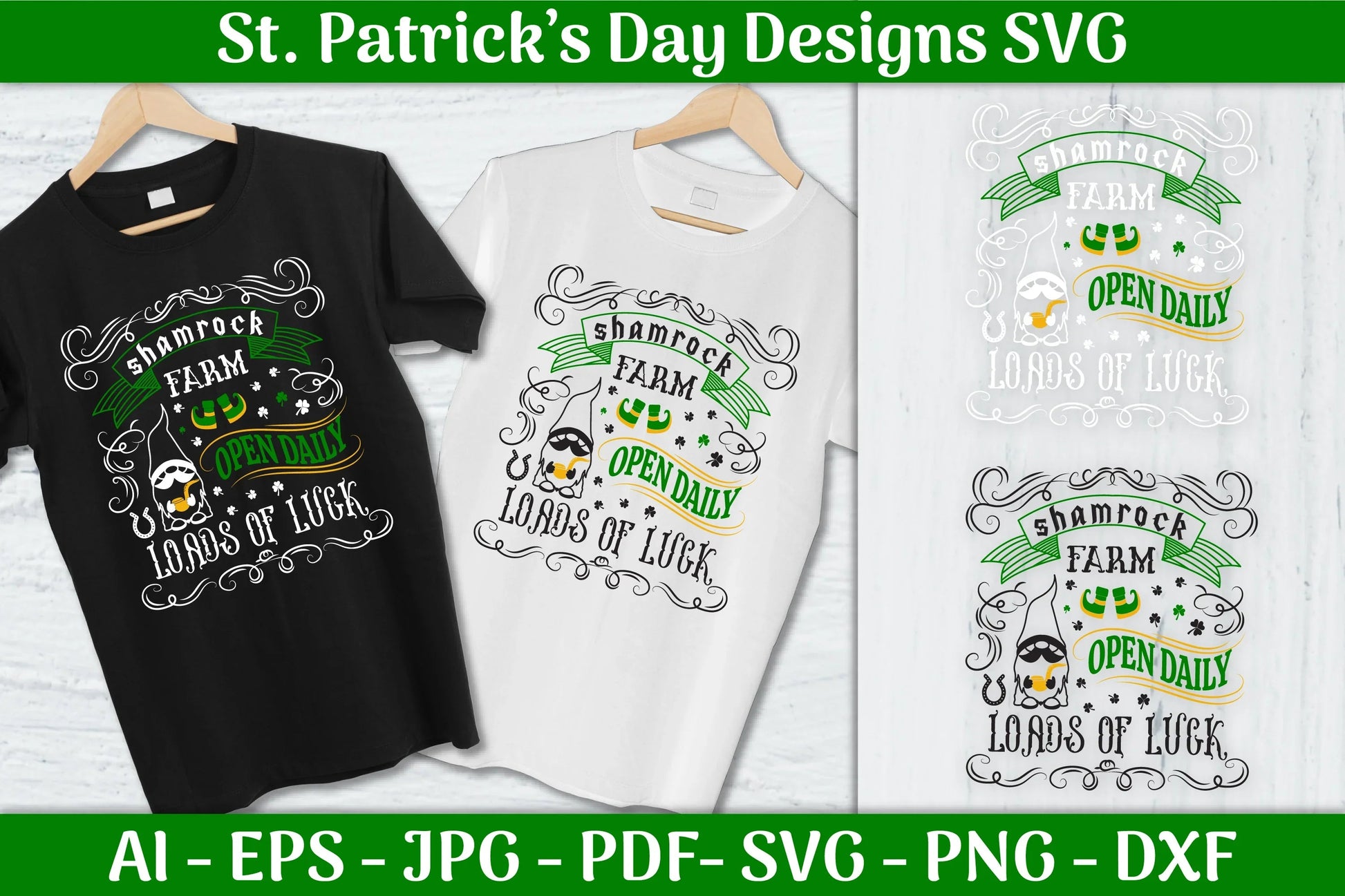 Shamrock Farm St Patrick's Day SVG Bundle - CraftNest - Digital Crafting and Art