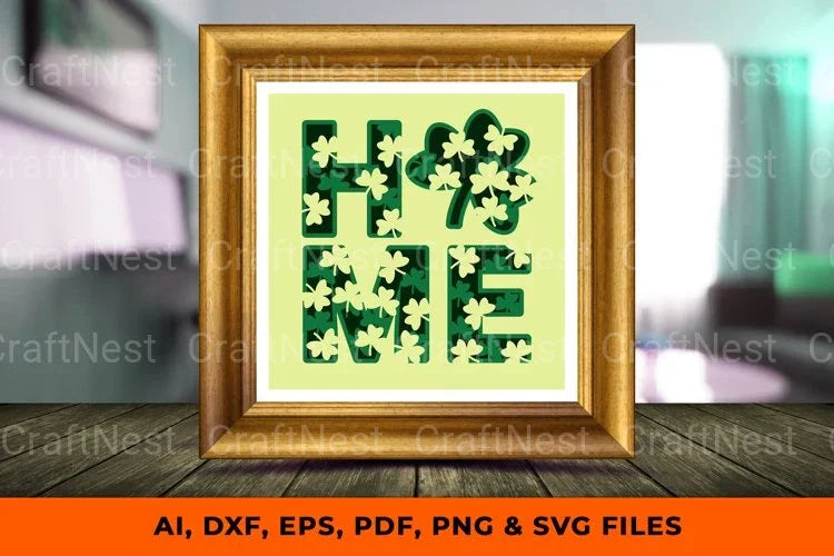 Shamrock Handcrafted 3D Shadow Box for St Patrick's Day SVG Bundle - CraftNest - Digital Crafting and Art