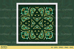 Shamrock Celtic Mandala Layered Papercut Clipart Bundle - CraftNest - Digital Crafting and Art