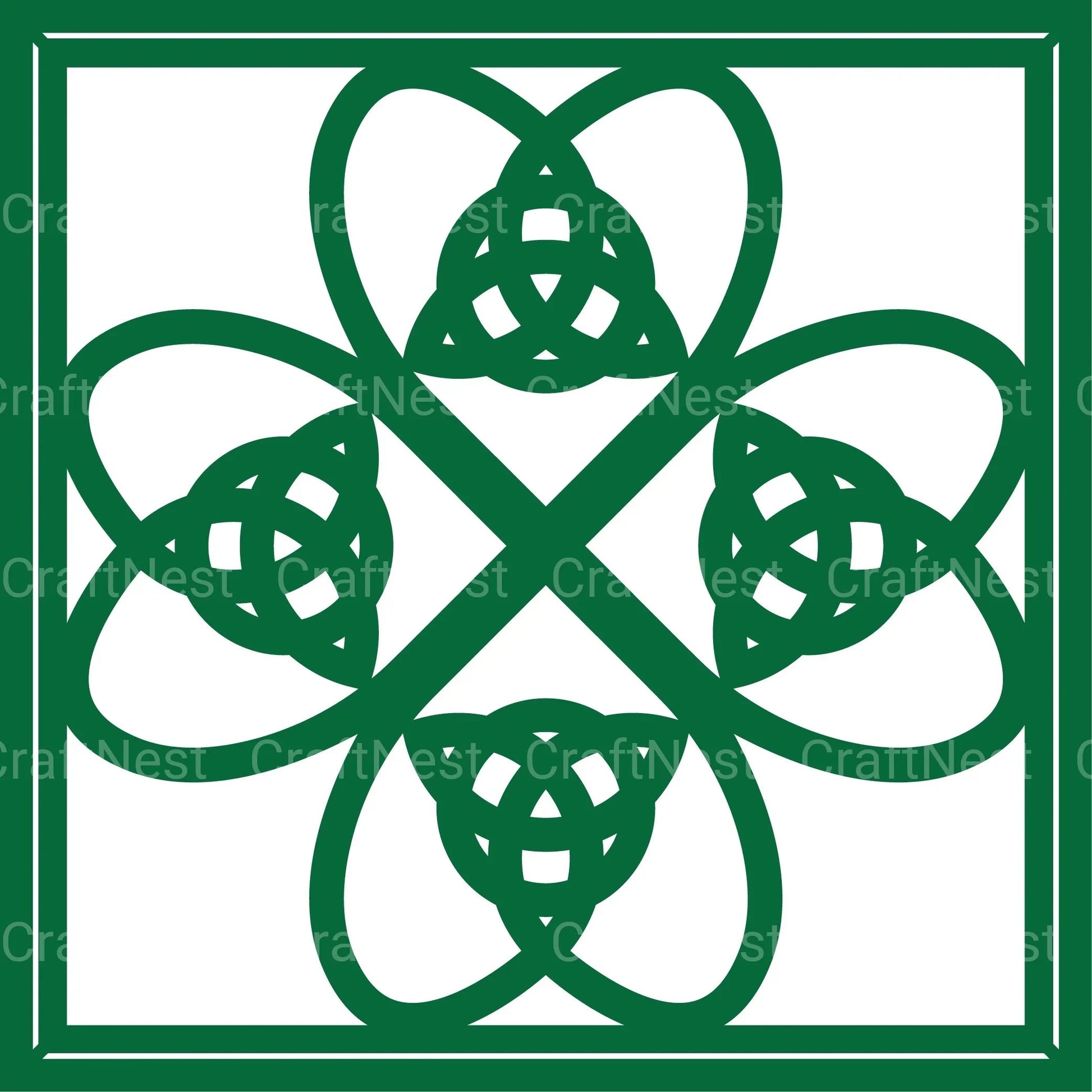 Shamrock Celtic Mandala Layered Papercut Clipart Bundle - CraftNest - Digital Crafting and Art