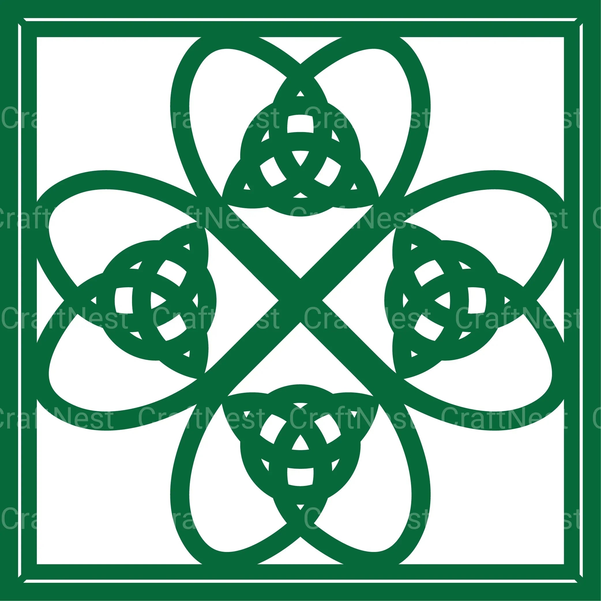 Shamrock Celtic Mandala Layered Papercut Clipart Bundle - CraftNest - Digital Crafting and Art