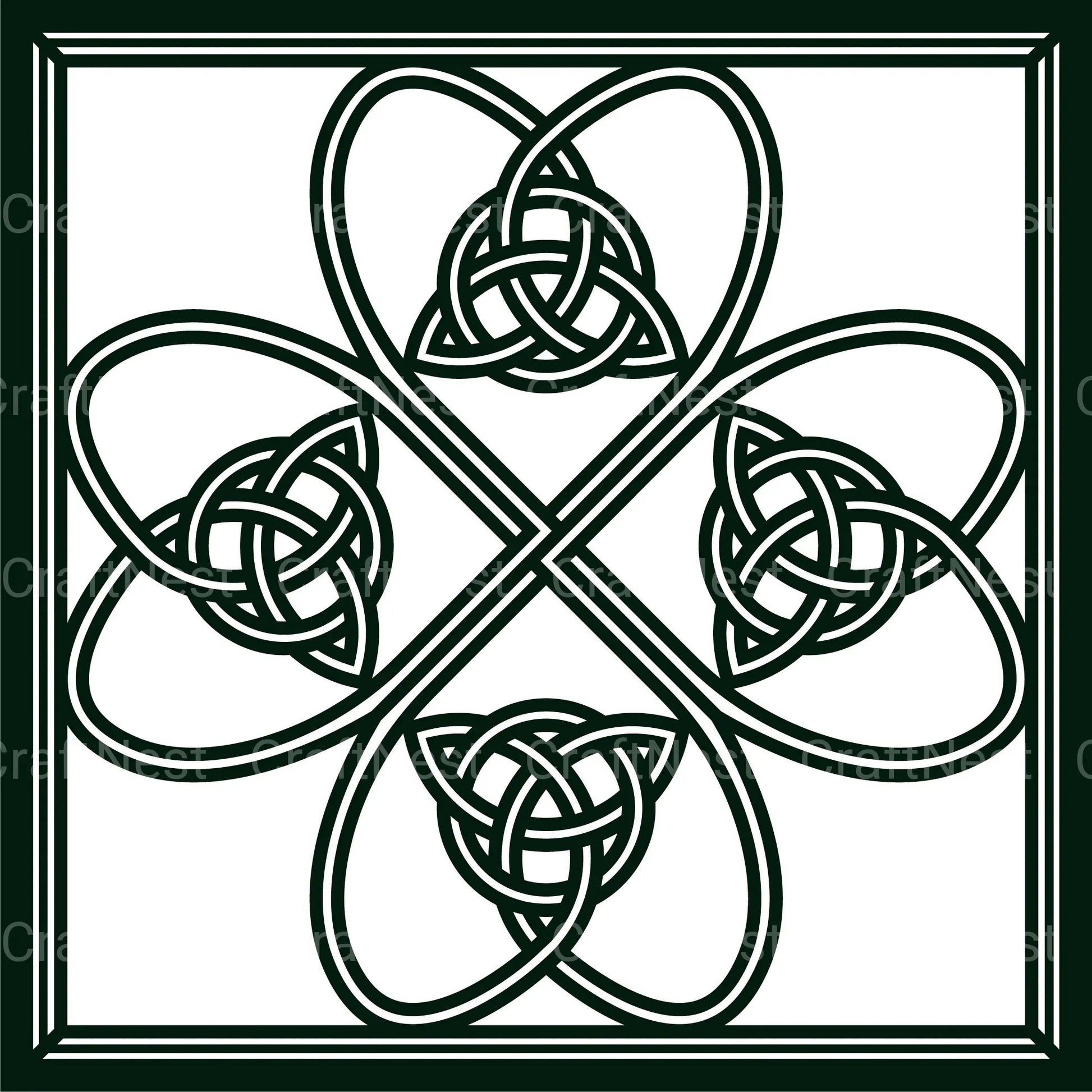 Shamrock Celtic Mandala Layered Papercut Clipart Bundle - CraftNest - Digital Crafting and Art