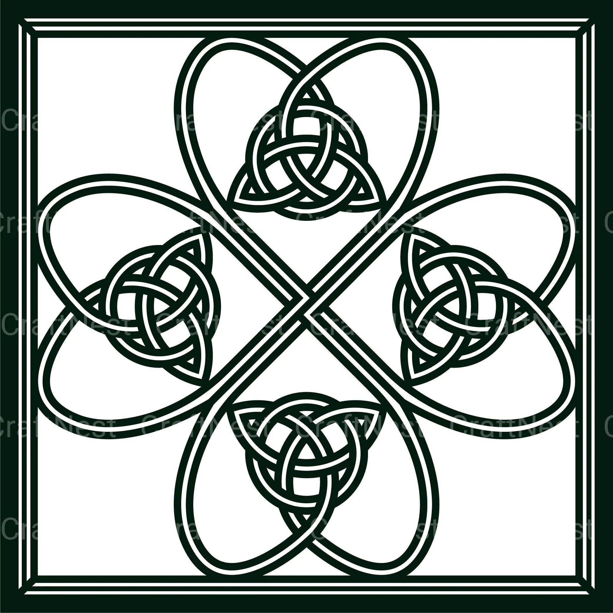 Shamrock Celtic Mandala Layered Papercut Clipart Bundle - CraftNest - Digital Crafting and Art